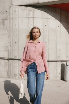 Ash Pink linen shirt "Basic"