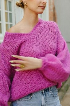 Raspberry sweater "Boho"