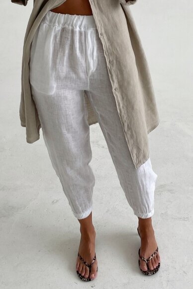 White linen trousers "Slim"