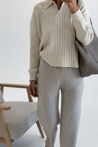 Beige trousers "Basic" 3