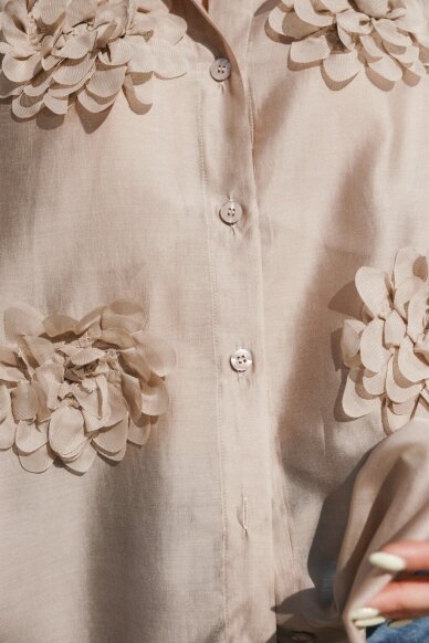 Beige Shirt "Blossom" 1