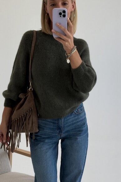 Chaki sweater "Favorite"