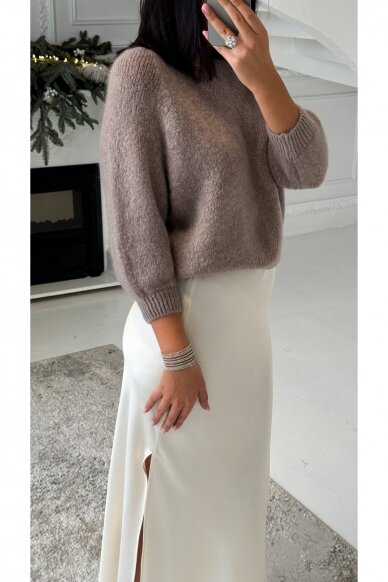 Dark beige sweater "V-neck Favorite" 3