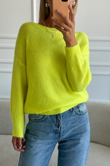 Yellow sweater "Baby alpaca" 5