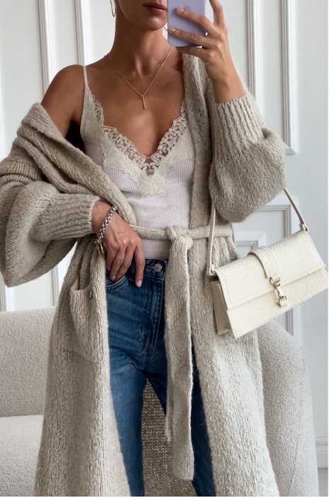 Beige cardigan