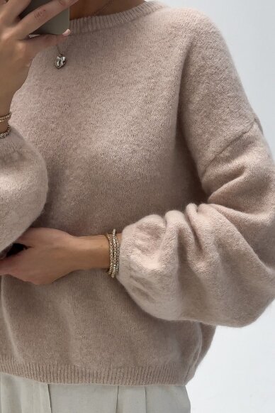 Cream sweater "Alpaca Long" 3