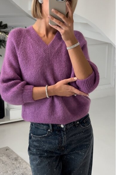 Lilac megztinis "V-neck Favorite" 3