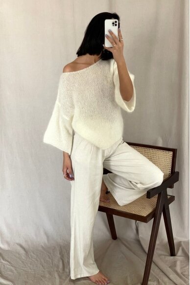 Luxury white sweater "Bianca" 1