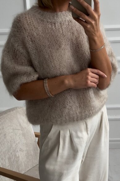 Luxury beige sweater "Eva" 3