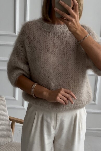 Luxury beige sweater "Eva" 4