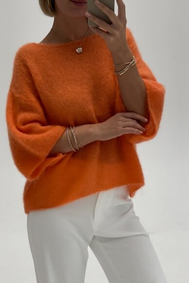 Luxury Orange sweater "Bianca" 1