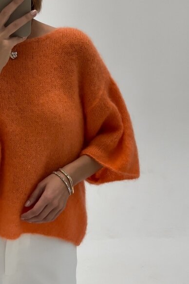 Luxury Orange sweater "Bianca" 4