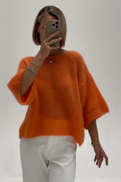 Luxury Orange sweater "Bianca" 2