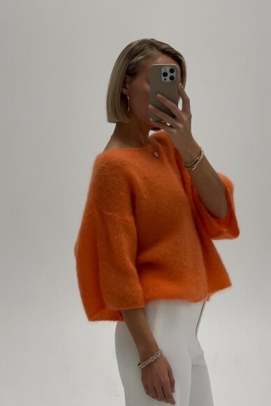 Luxury Orange sweater "Bianca" 6