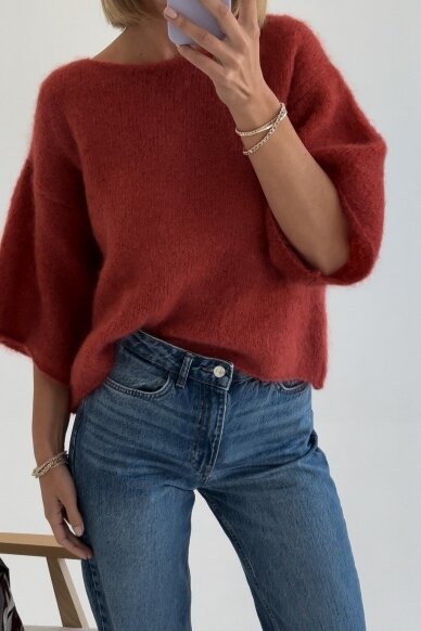 Luxury red sweater "Bianca" 4