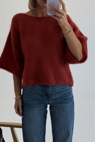 Luxury red sweater "Bianca" 5