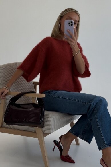 Luxury red sweater "Bianca" 3