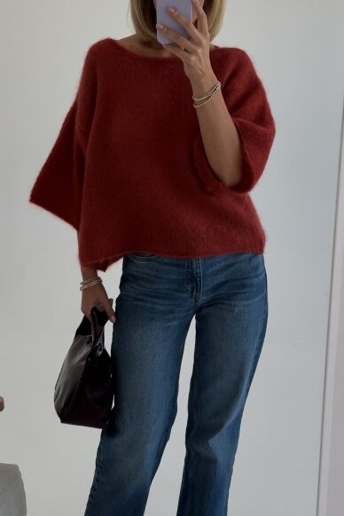 Luxury red sweater "Bianca" 7