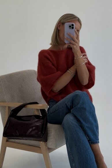 Luxury red sweater "Bianca"