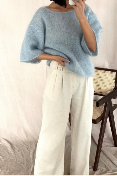 Luxury baby blue sweater "Bianca" 4