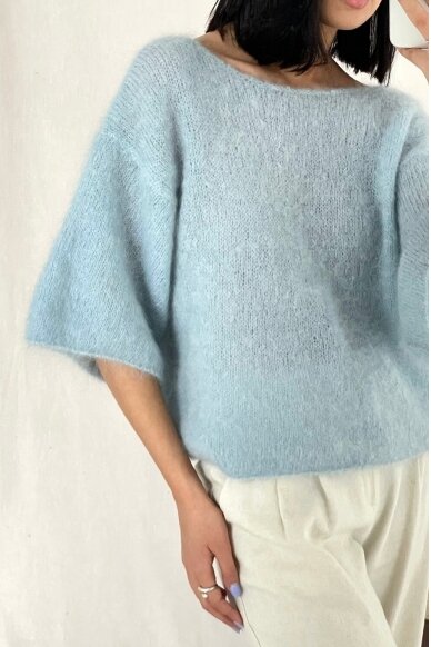 Luxury baby blue sweater "Bianca" 1