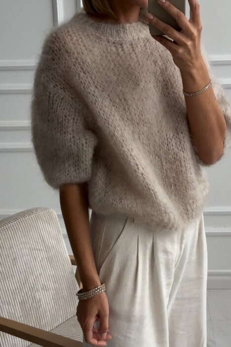 Luxury beige sweater "Eva"