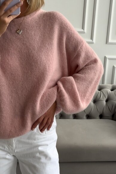 Light pink sweater "Alpaca long" 1