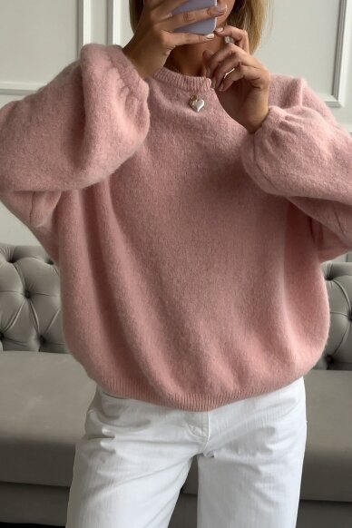 Light pink sweater "Alpaca long" 8