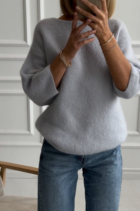 Light grey sweater "Alpaca"