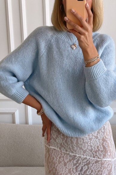 Baby blue sweater "Favorite" 1