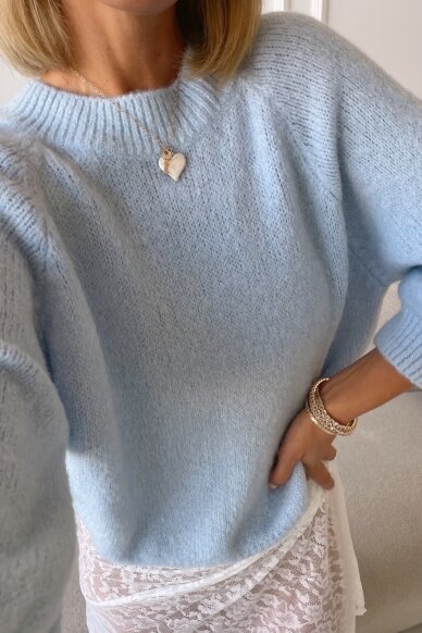 Baby blue sweater "Favorite" 2