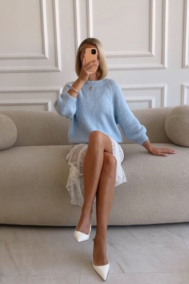 Baby blue sweater "Favorite"